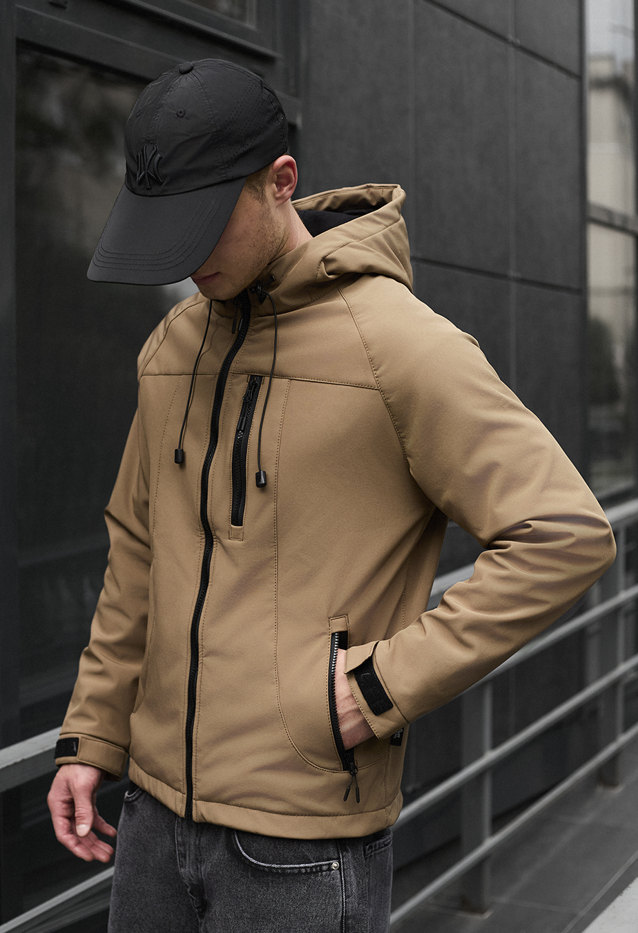 Geacă Staff di light brown