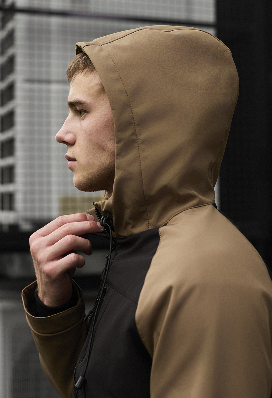 Geacă Staff di light brown & black