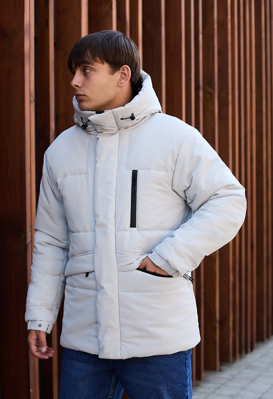 Geacă de iarnă Staff nex light gray