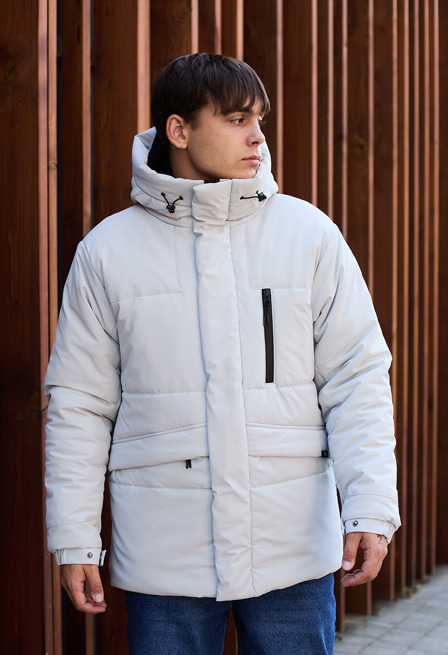 Geacă de iarnă Staff nex light gray