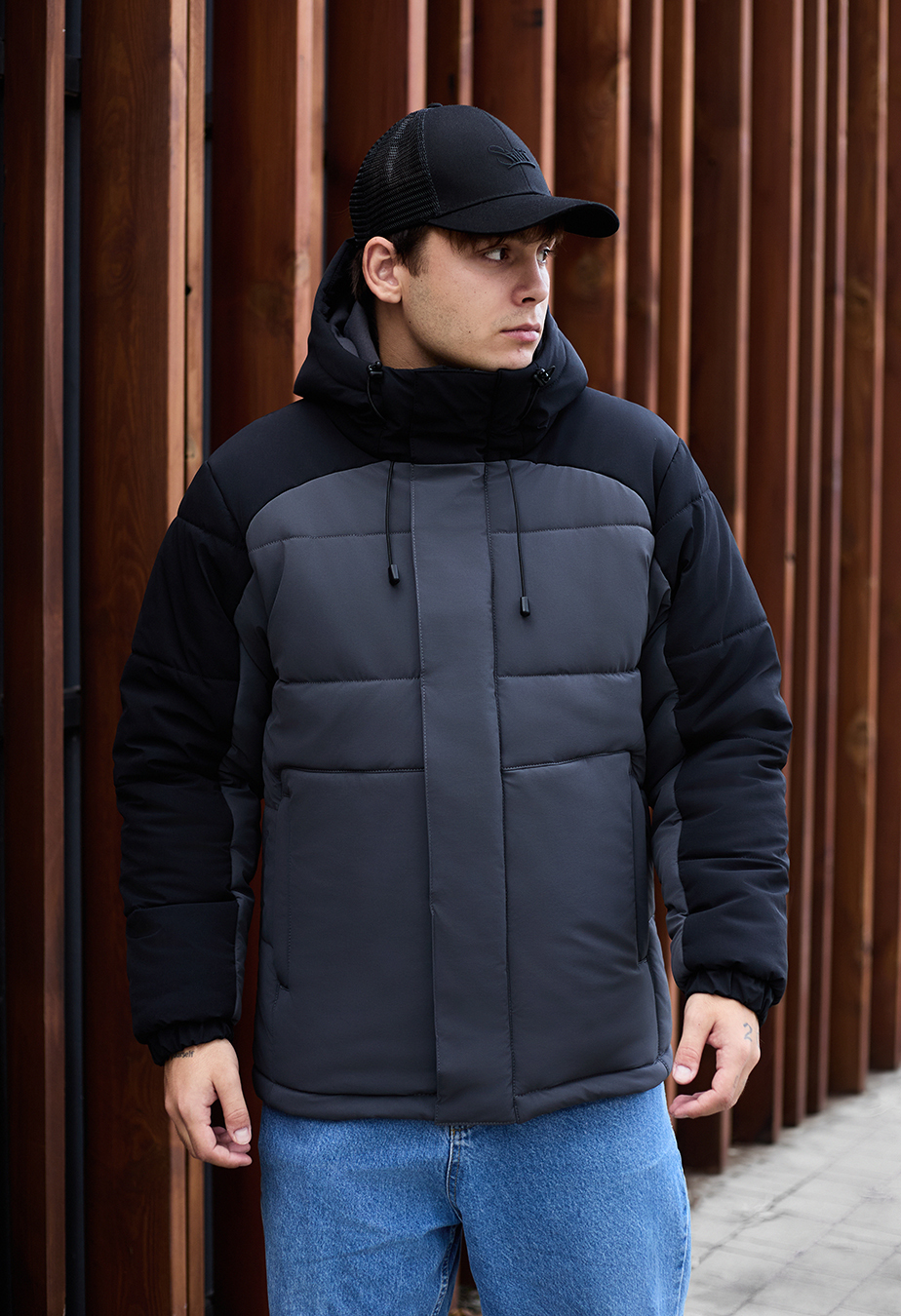 Geacă de iarnă Staff ho black & gray