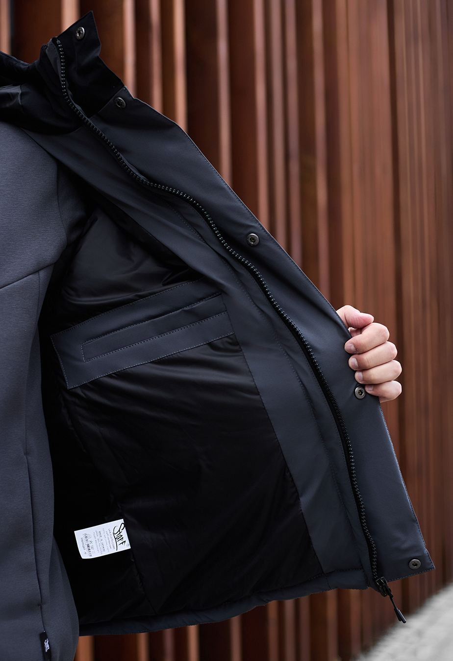 Geacă de iarnă Staff ho black & gray