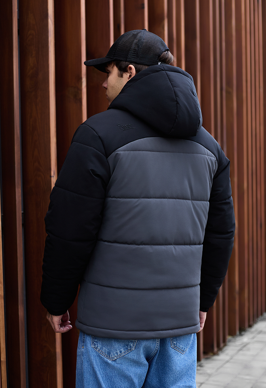 Geacă de iarnă Staff ho black & gray