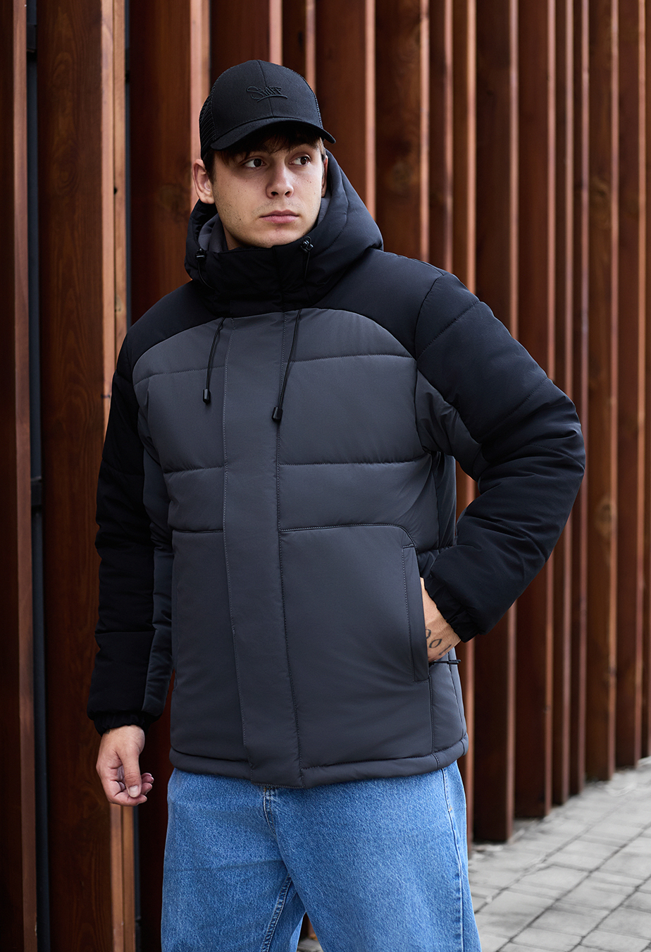 Geacă de iarnă Staff ho black & gray