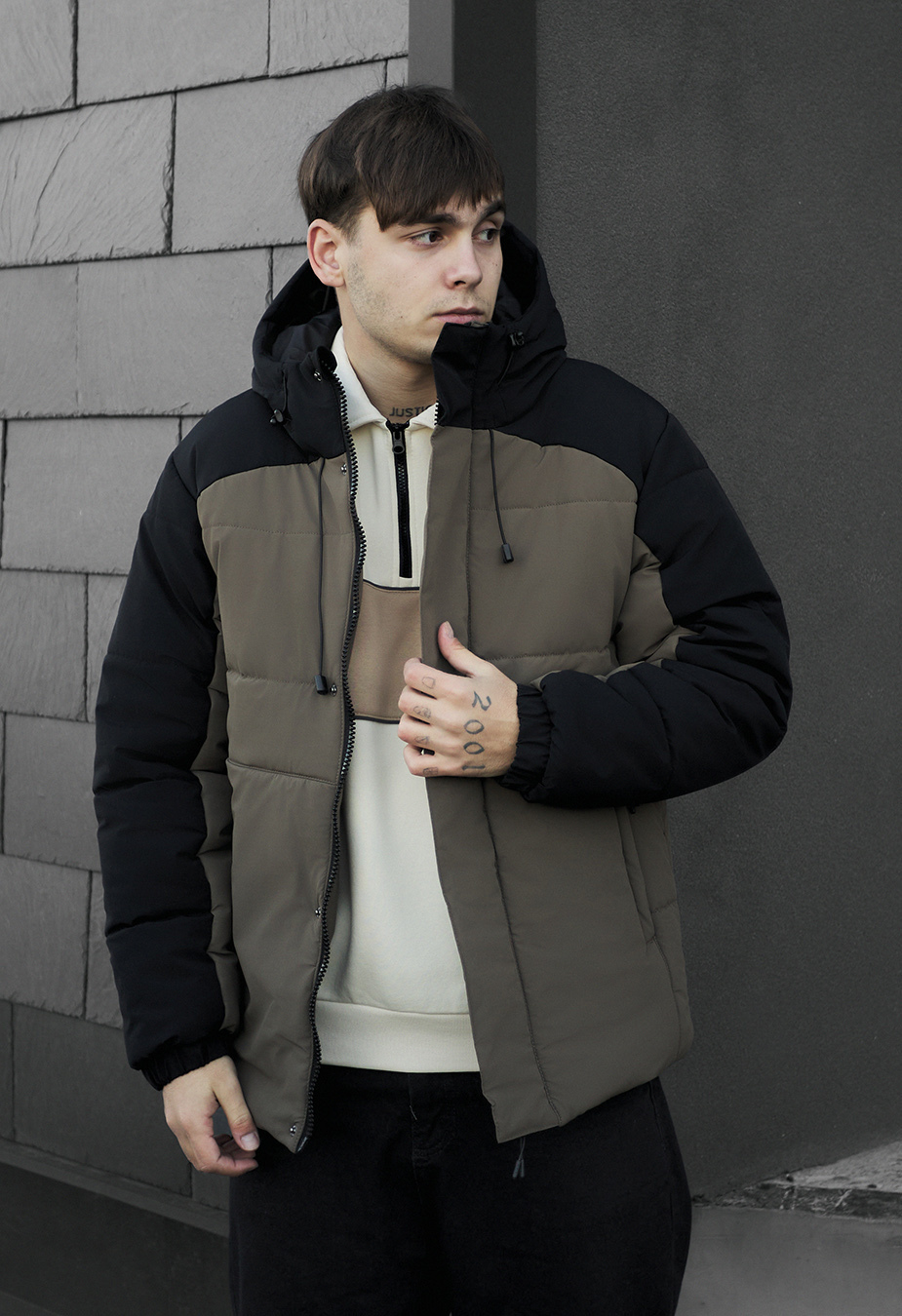 Geacă de iarnă Staff ho black & dark khaki