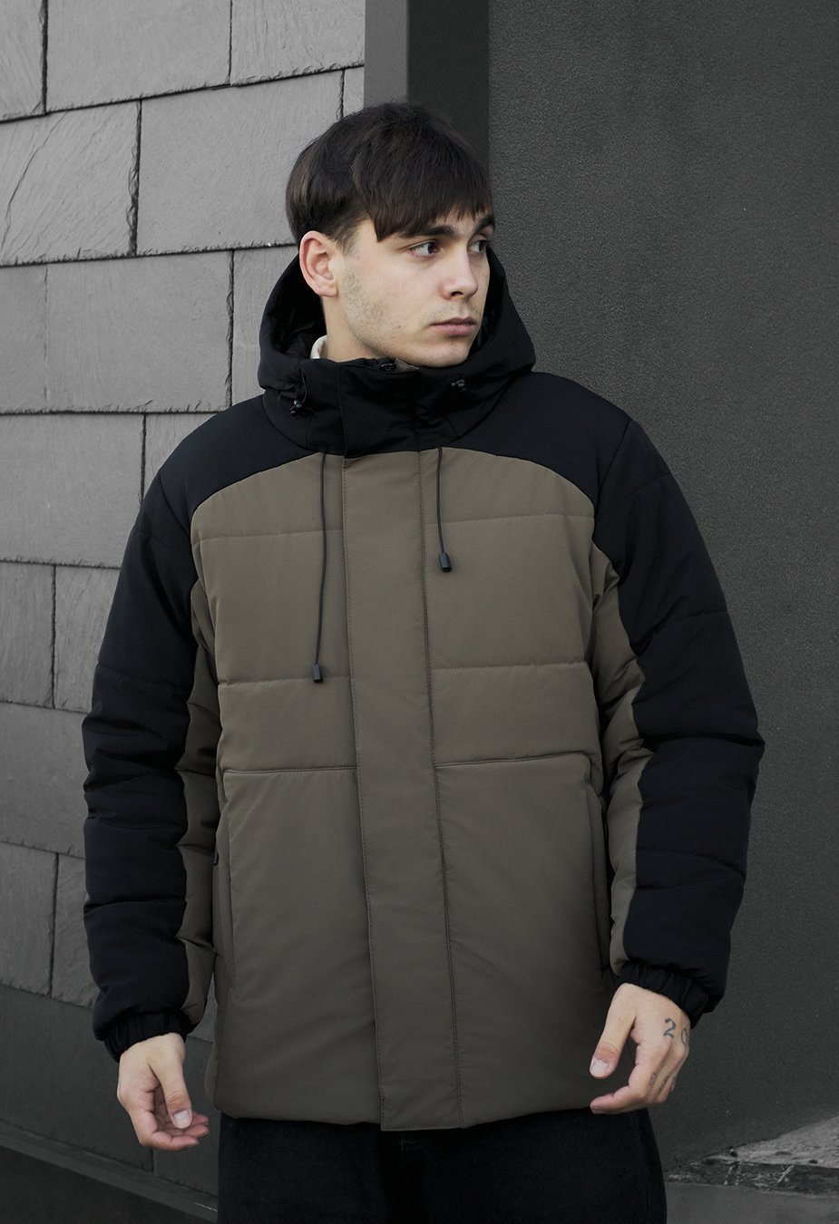 Geacă de iarnă Staff ho black & dark khaki