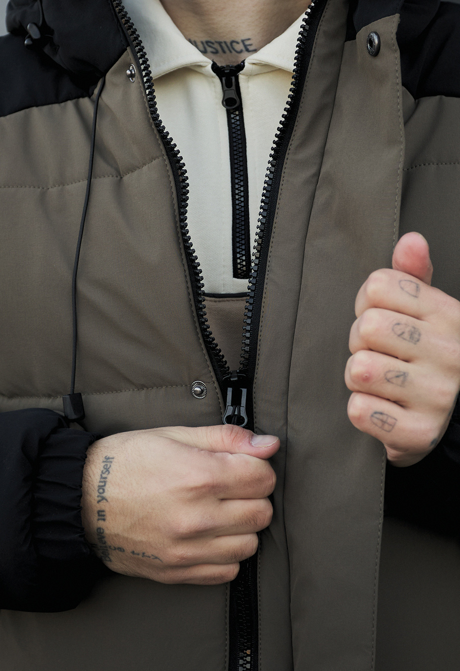 Geacă de iarnă Staff ho black & dark khaki