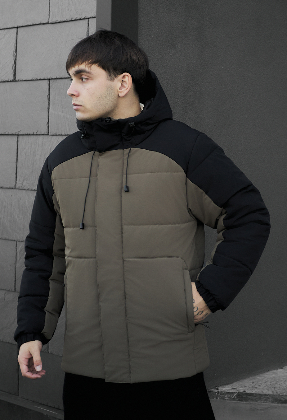 Geacă de iarnă Staff ho black & dark khaki