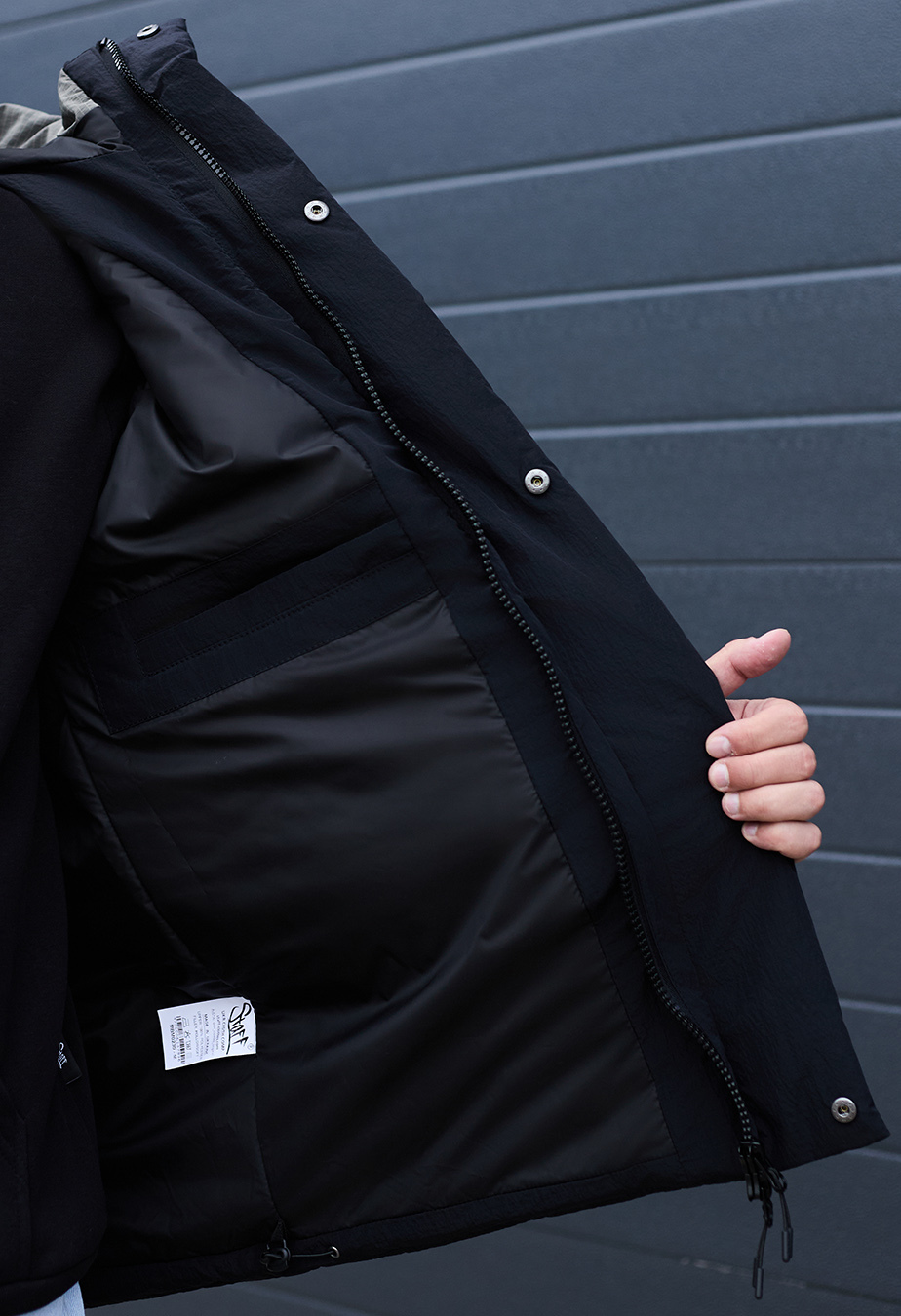 Geacă de iarnă Staff nex black & gray