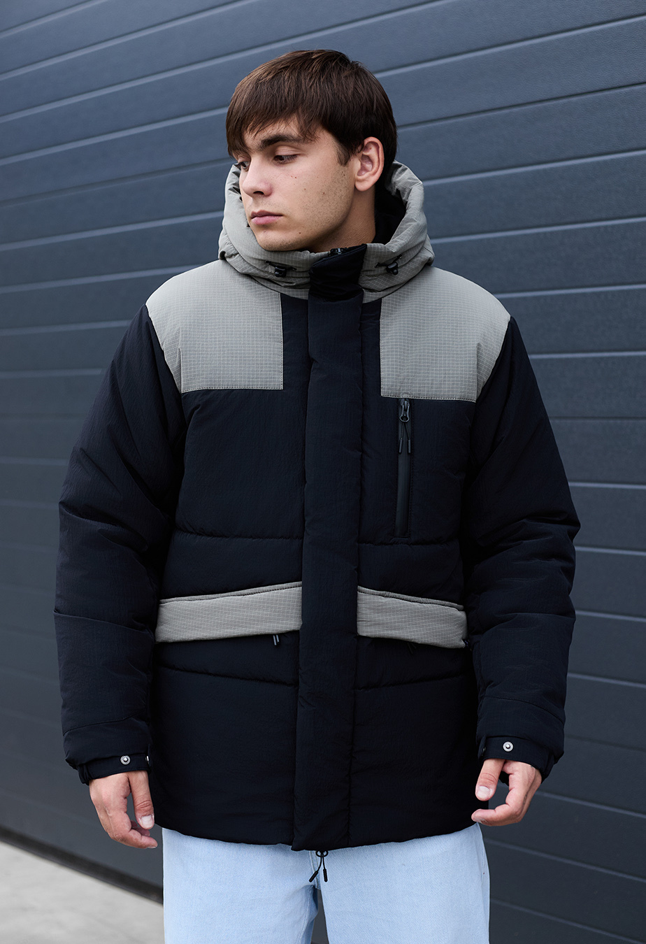 Geacă de iarnă Staff nex black & gray