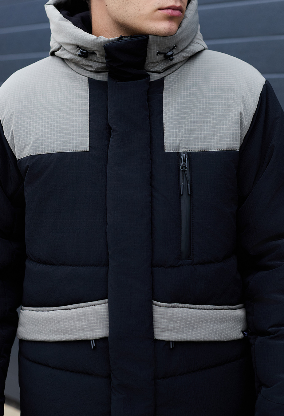 Geacă de iarnă Staff nex black & gray