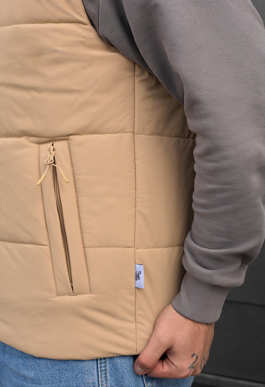 Vestă Staff zokl beige