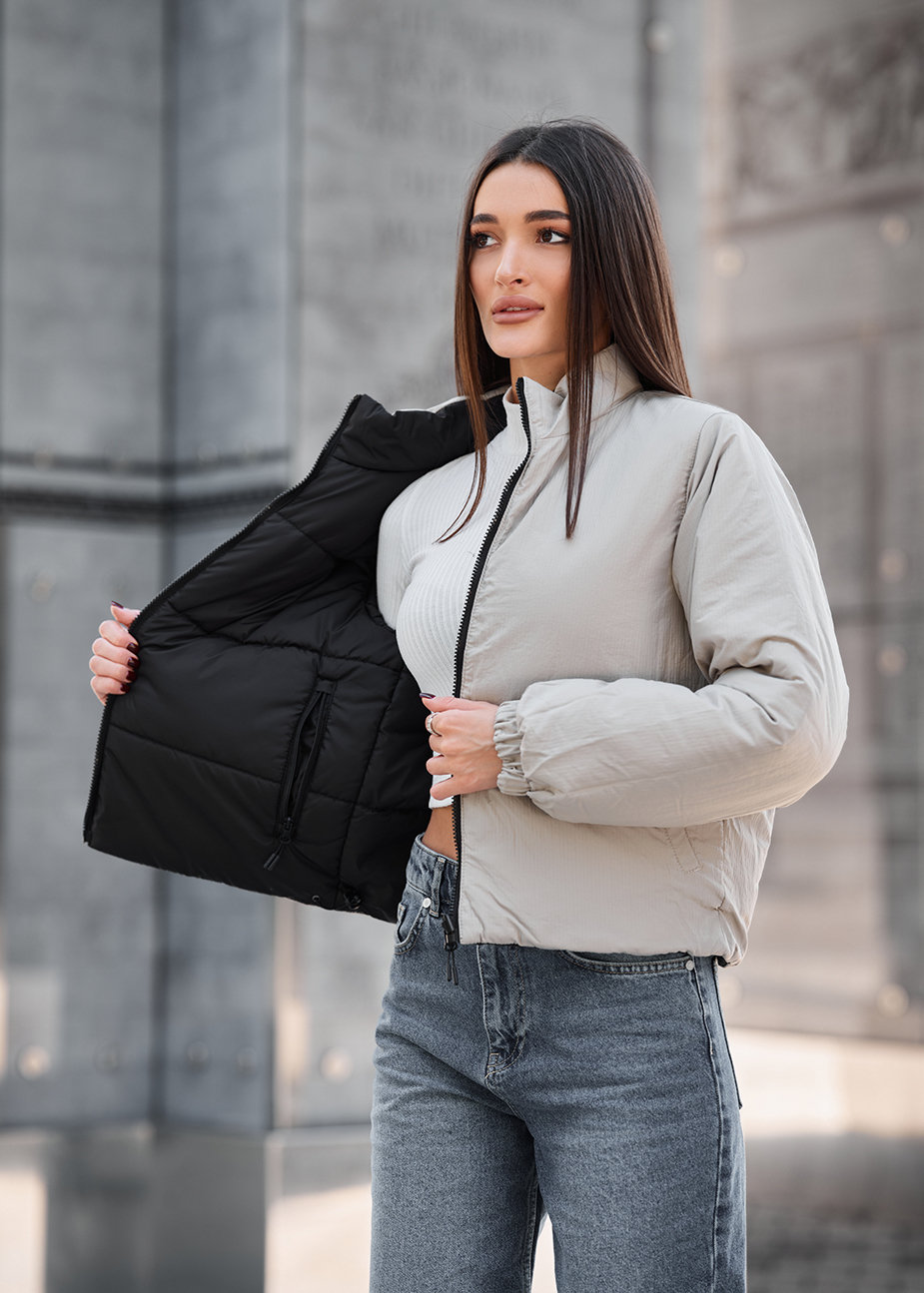 Geacă reversibilă de damă Staff huxy black & light gray