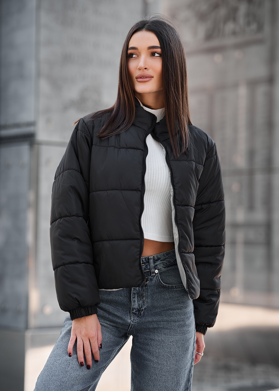 Geacă reversibilă de damă Staff huxy black & light gray