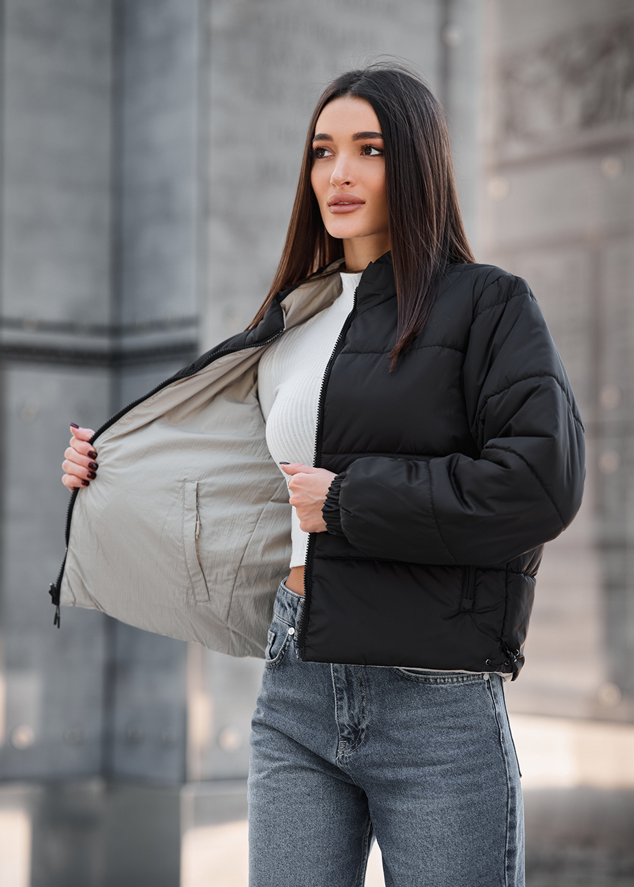 Geacă reversibilă de damă Staff huxy black & light gray