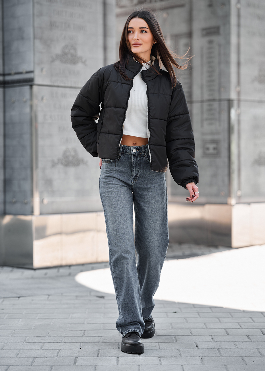 Geacă reversibilă de damă Staff huxy black & light gray