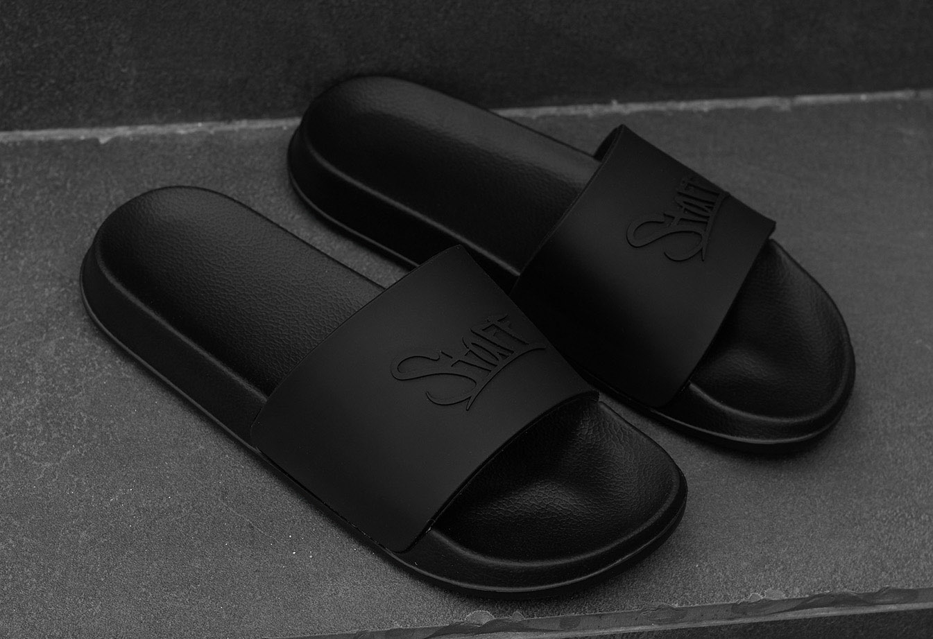 Papuci Staff Staff all black logo