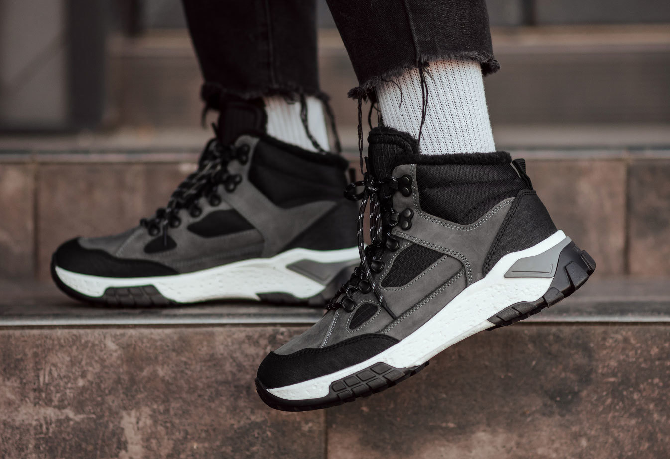 Zimowe buty Staff gray & black