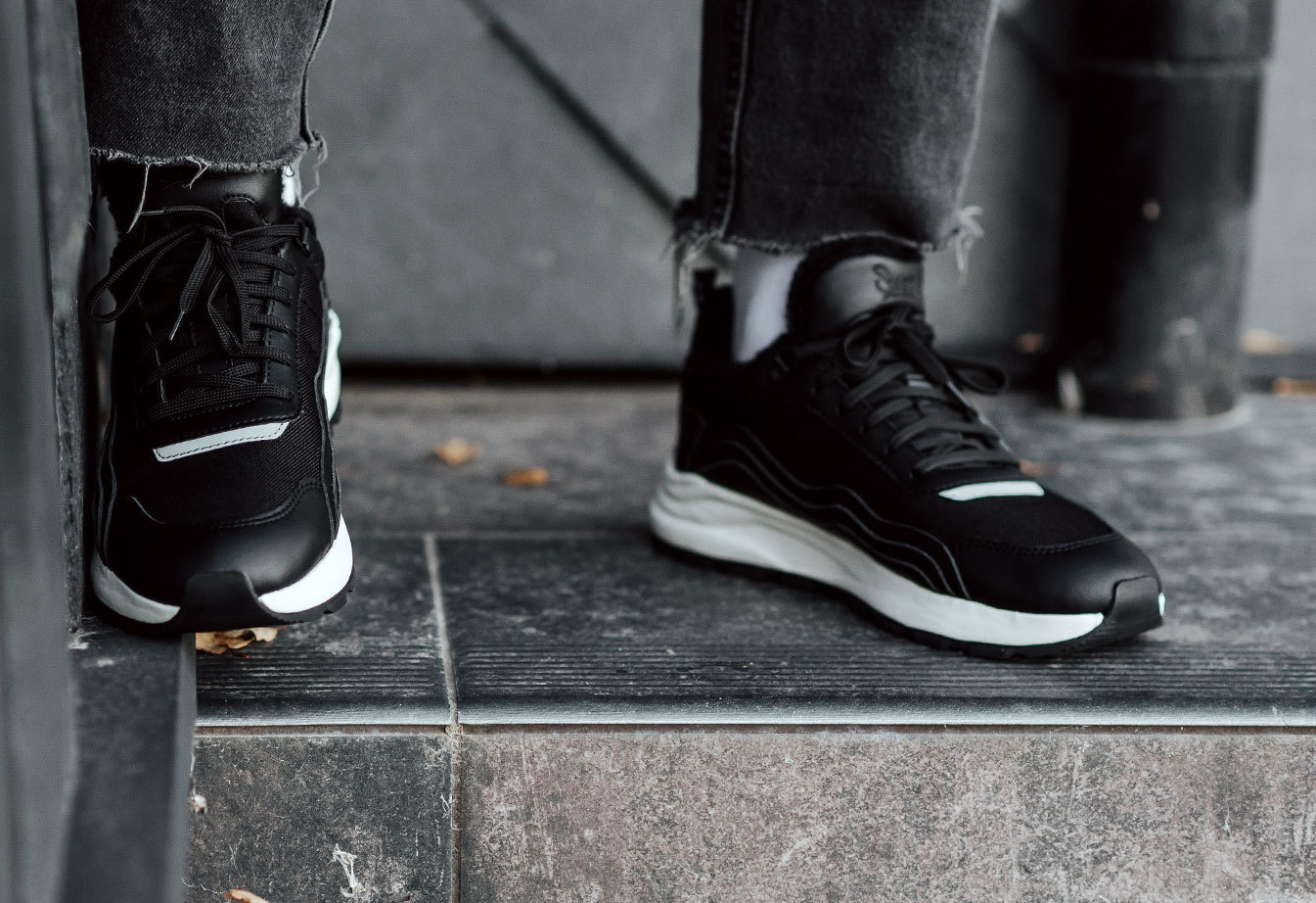 Zimowe buty Staff black (futro)