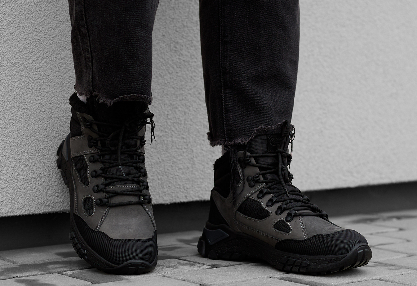 Adidași de iarnă Staff black & gray