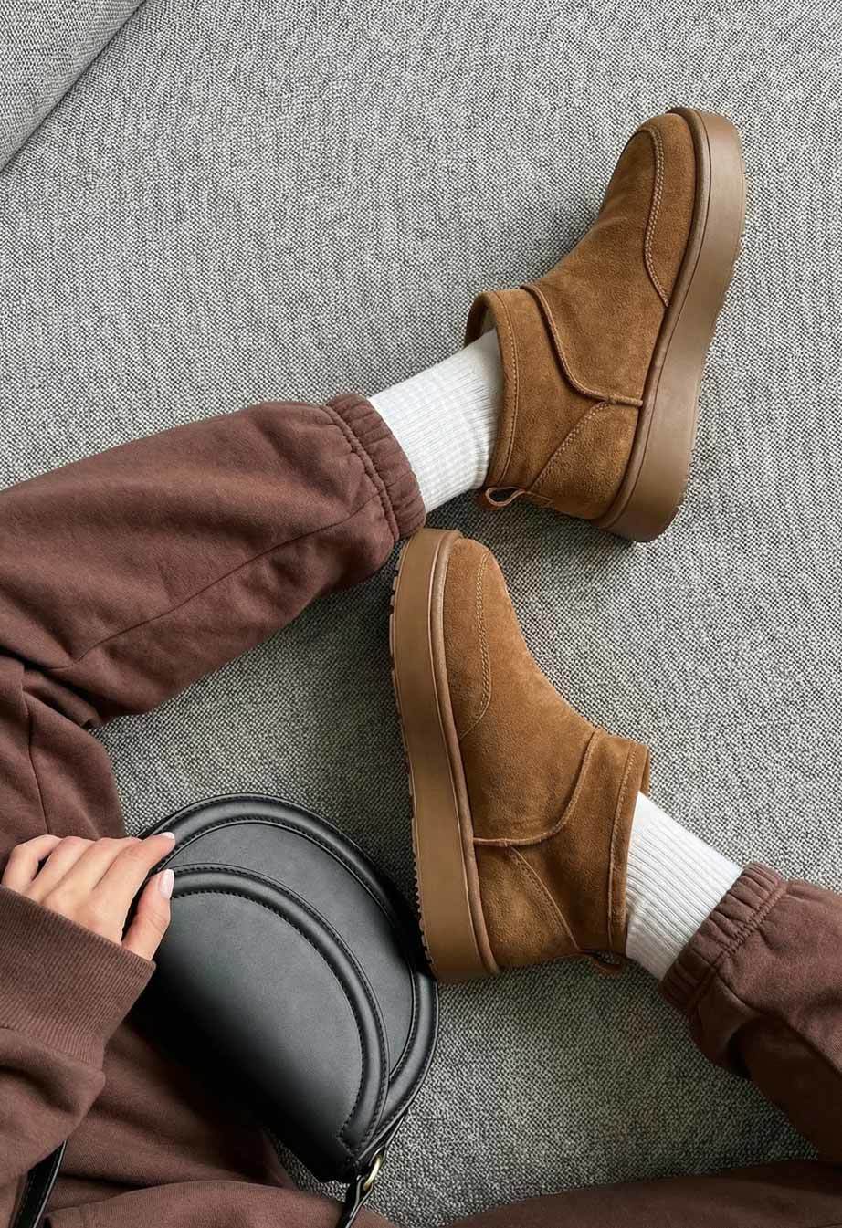 Cizme de damă Staff light brown (хутро)