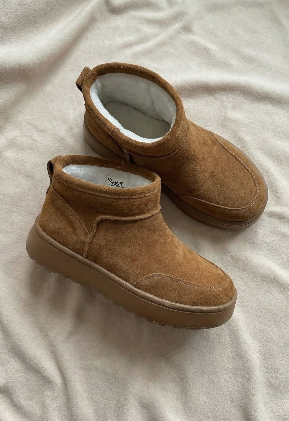 Cizme de damă Staff light brown (хутро)