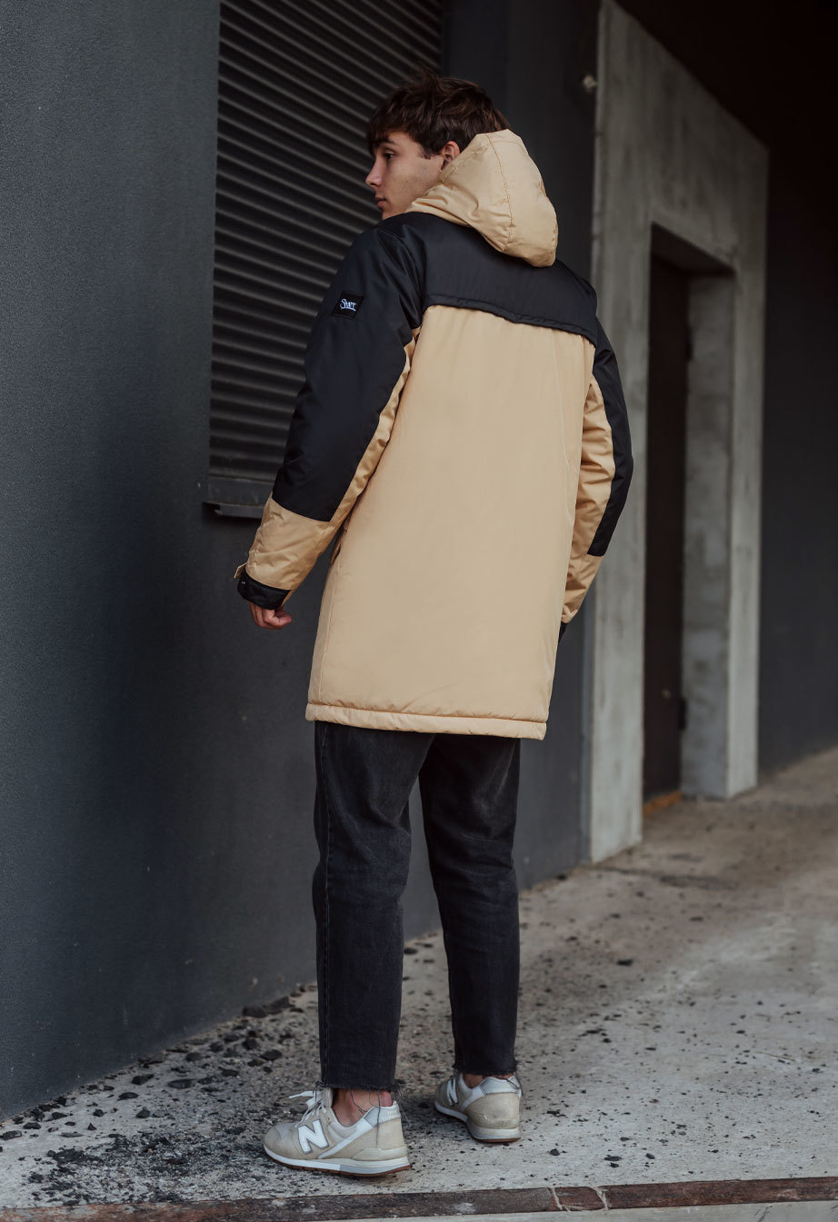 Parka de iarnă Staff sta beige & black