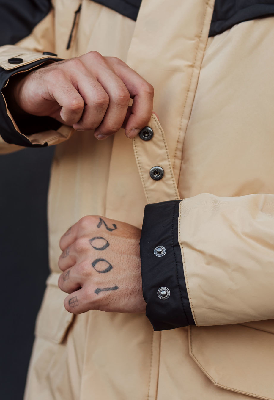 Parka de iarnă Staff sta beige & black