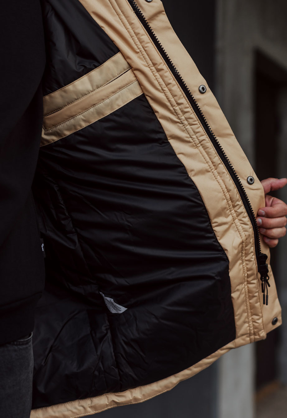 Parka de iarnă Staff sta beige & black