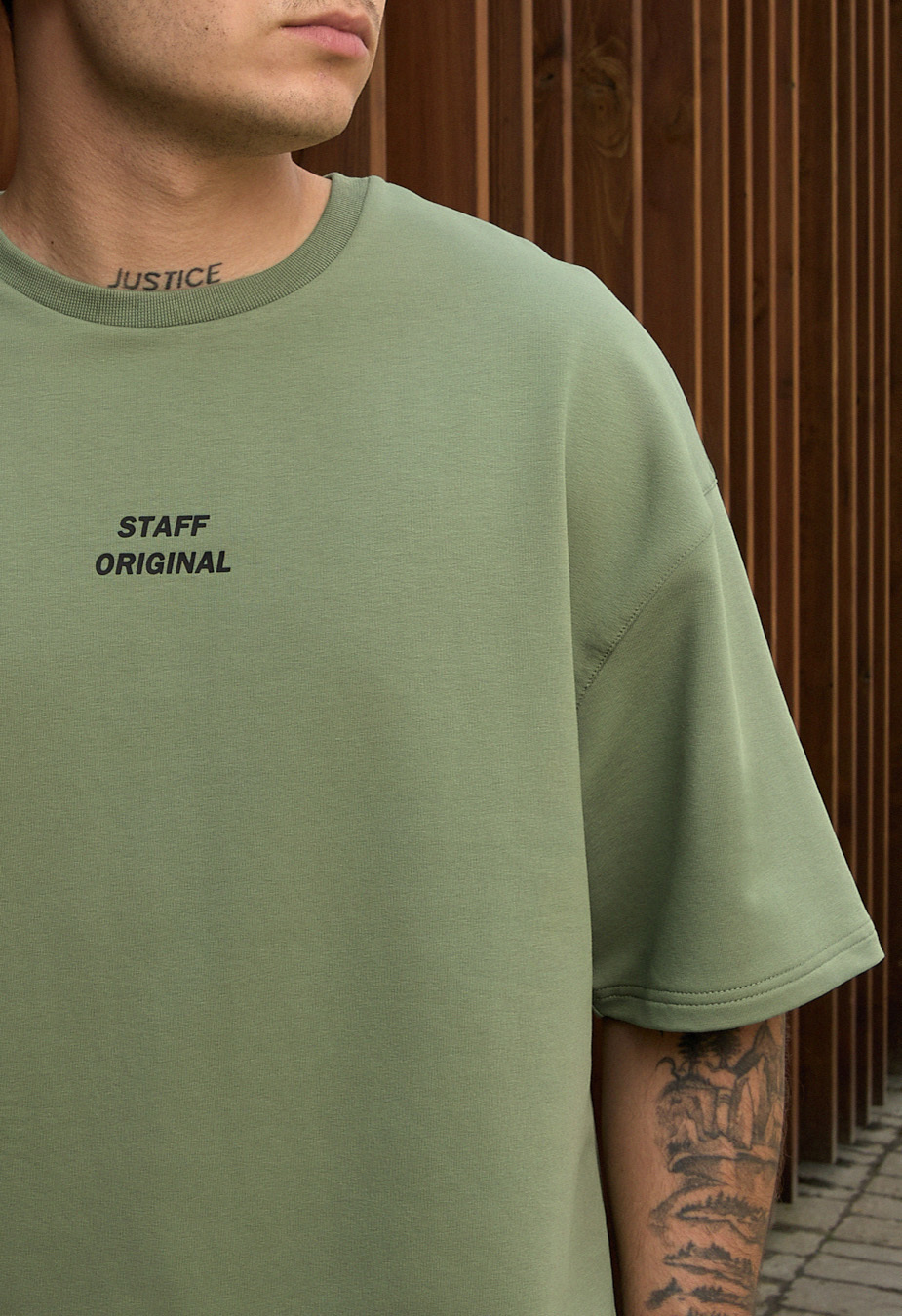 Set de vară tricou + pantaloni scurți Staff no green oversize