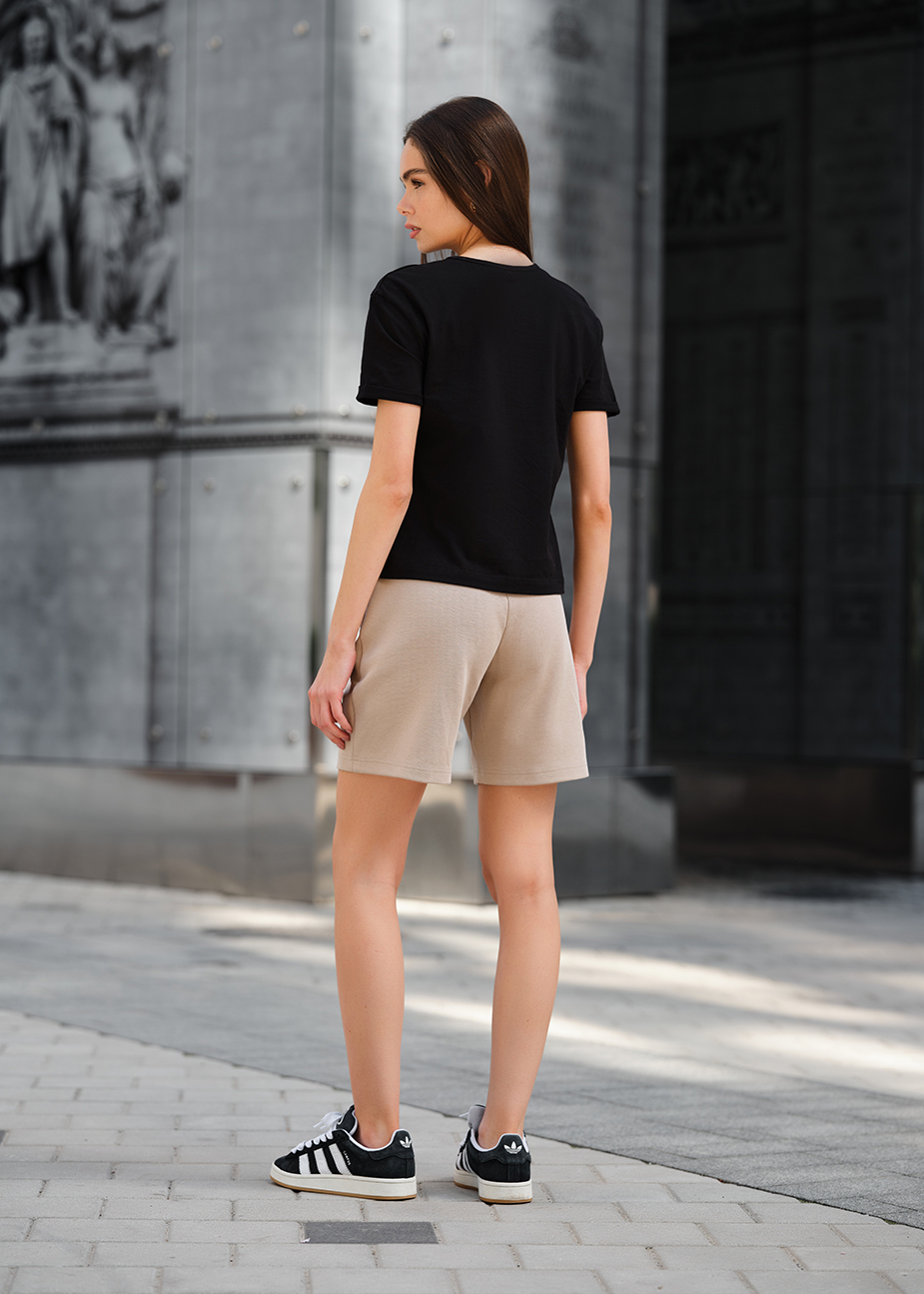 Pantaloni scurți Staff beige oversize