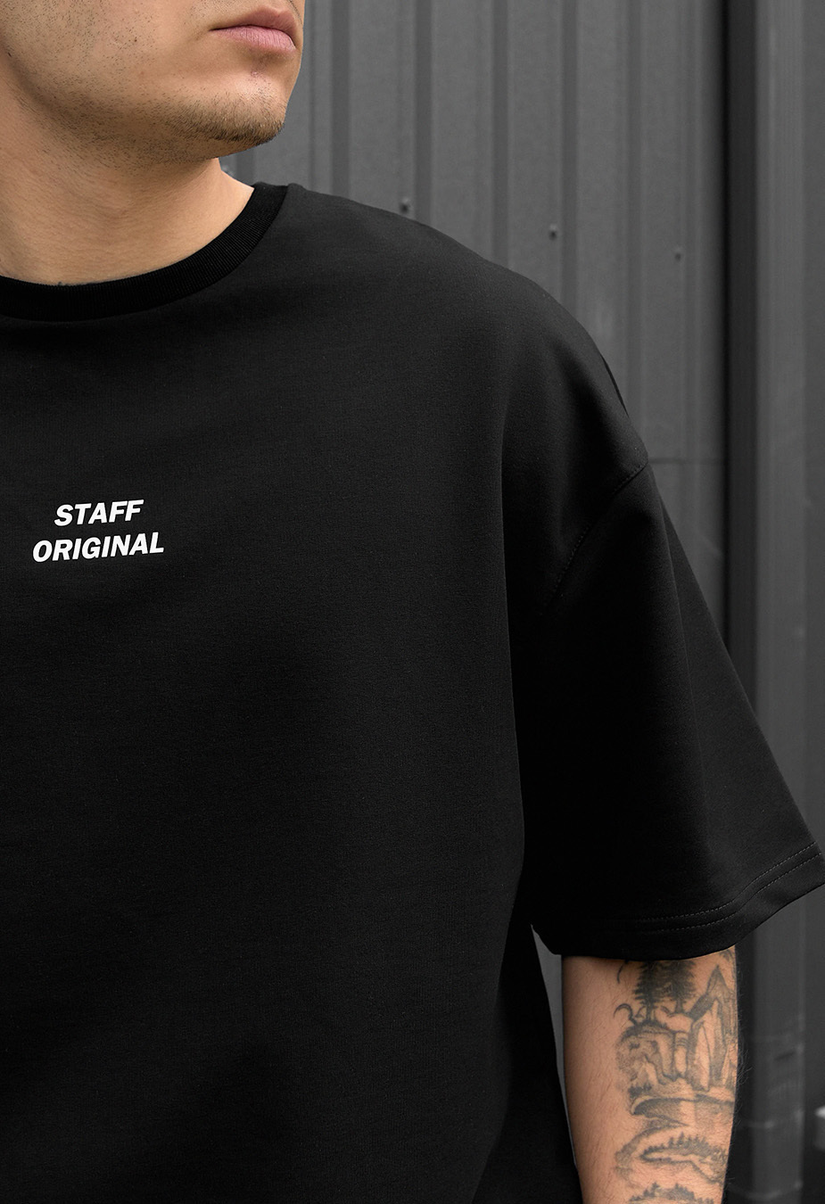 Set de vară tricou + pantaloni scurți Staff no black oversize