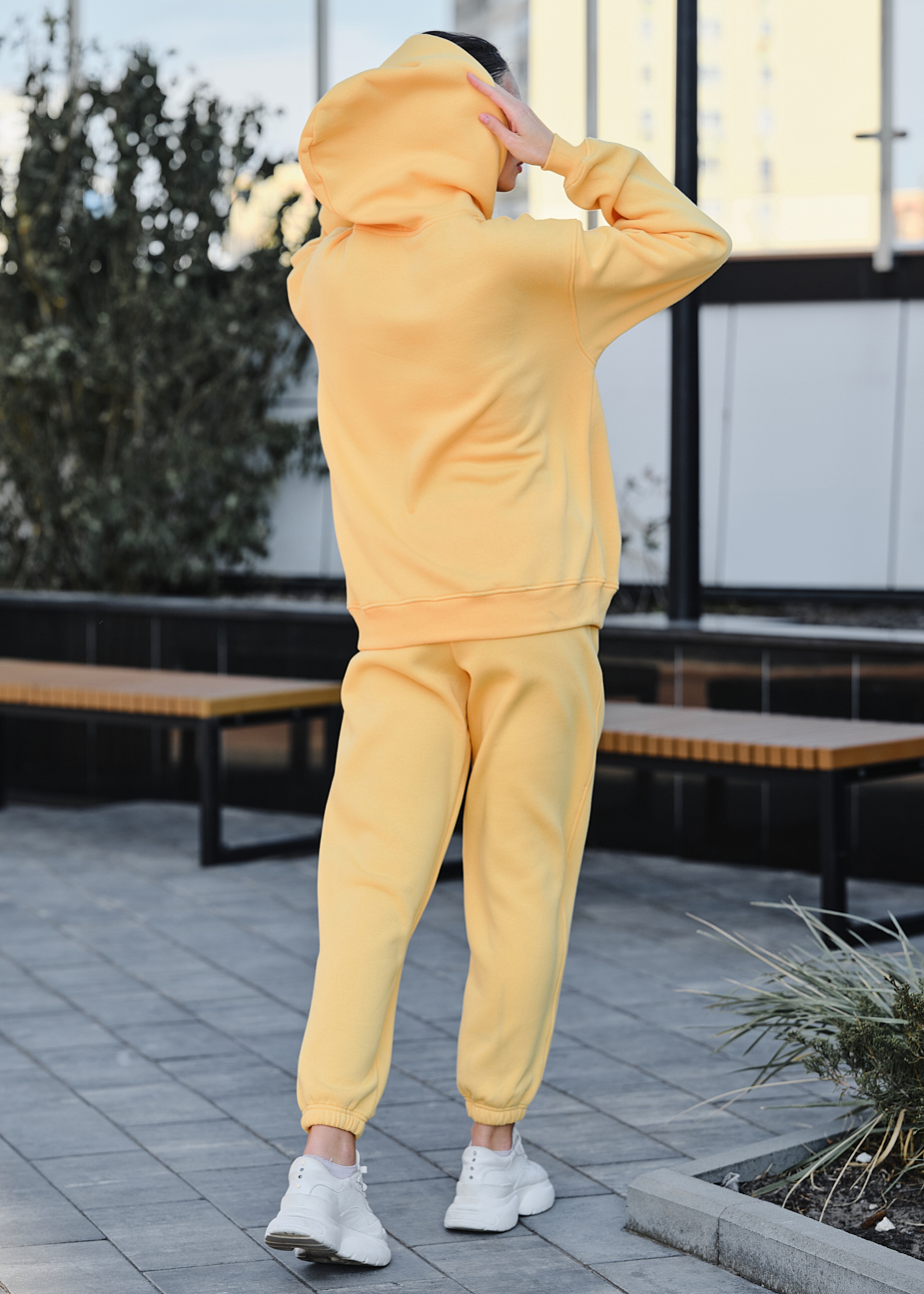 Costum de trening de damă  Staff dix yellow fleece oversize