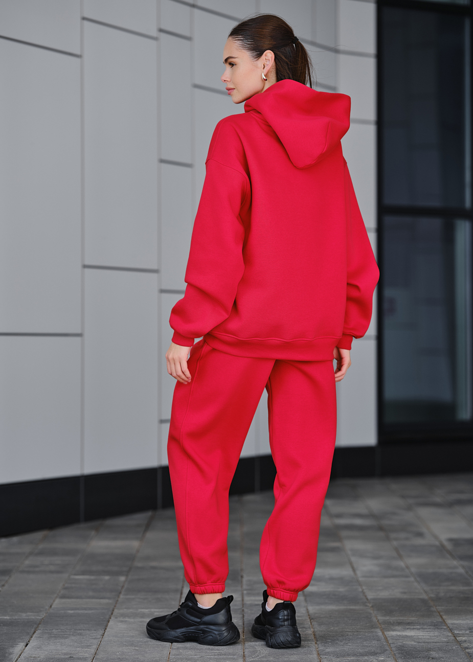 Costum de trening de damă Staff dix red fleece oversize