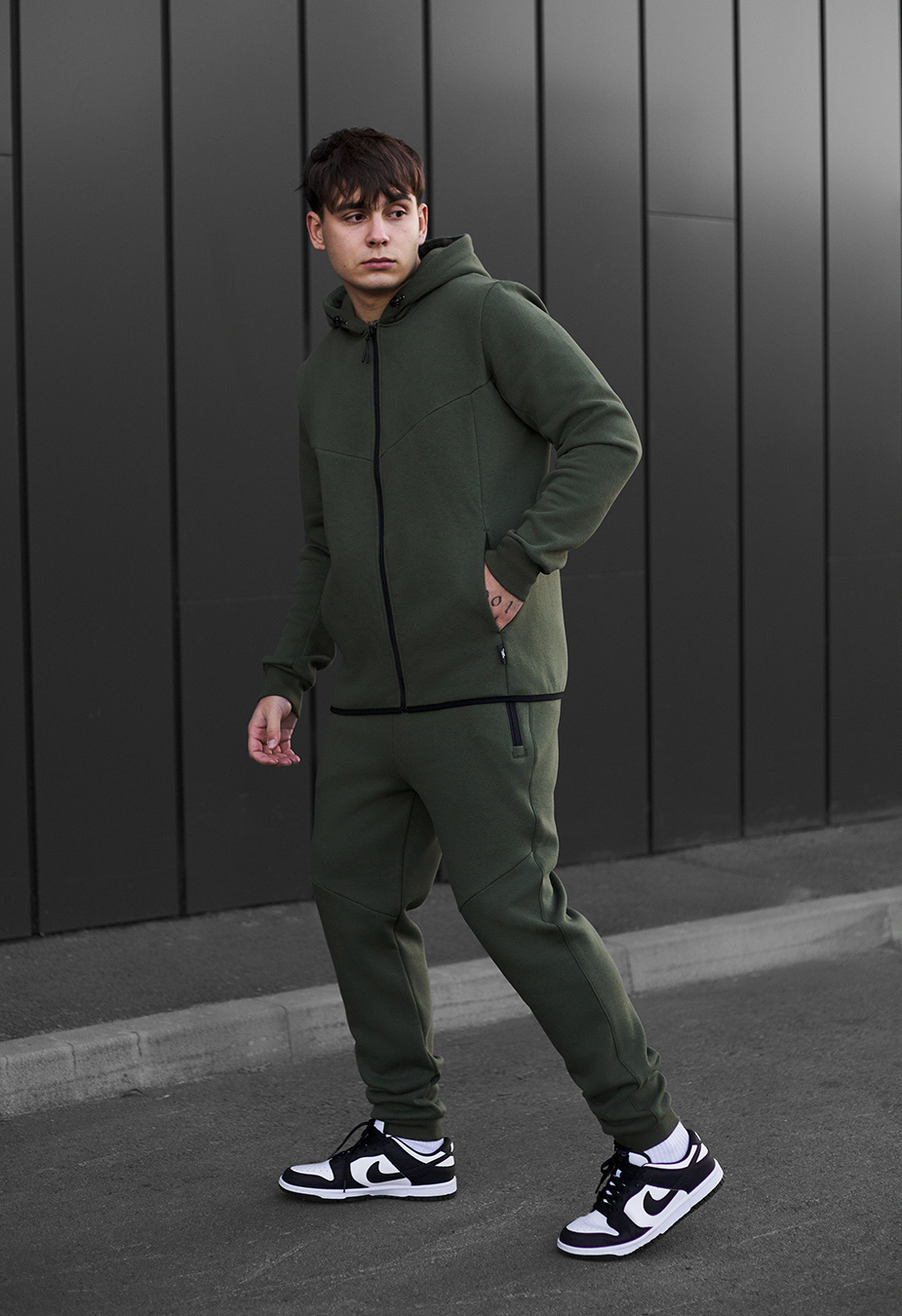 Costum de trening Staff ni khaki fleece