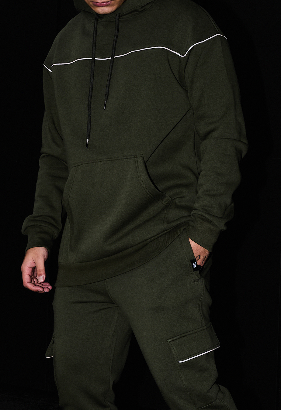 Costum de trening Staff col khaki cargo cant fleece