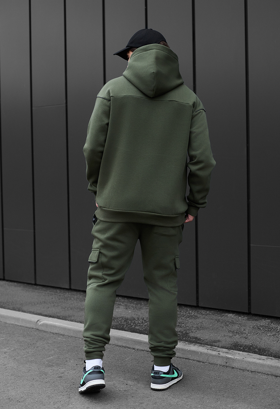 Costum de trening Staff col khaki cargo cant fleece