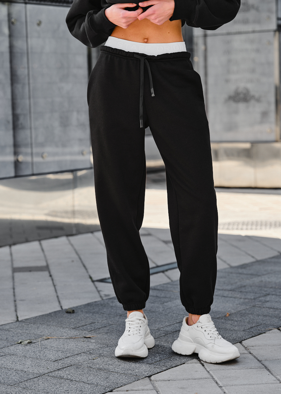 Pantaloni de trening de damă Staff lar black fleece