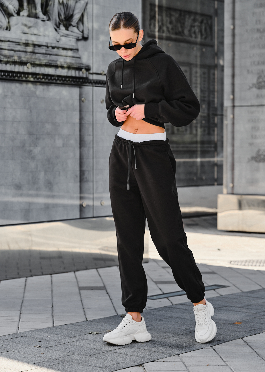 Pantaloni de trening de damă Staff lar black fleece