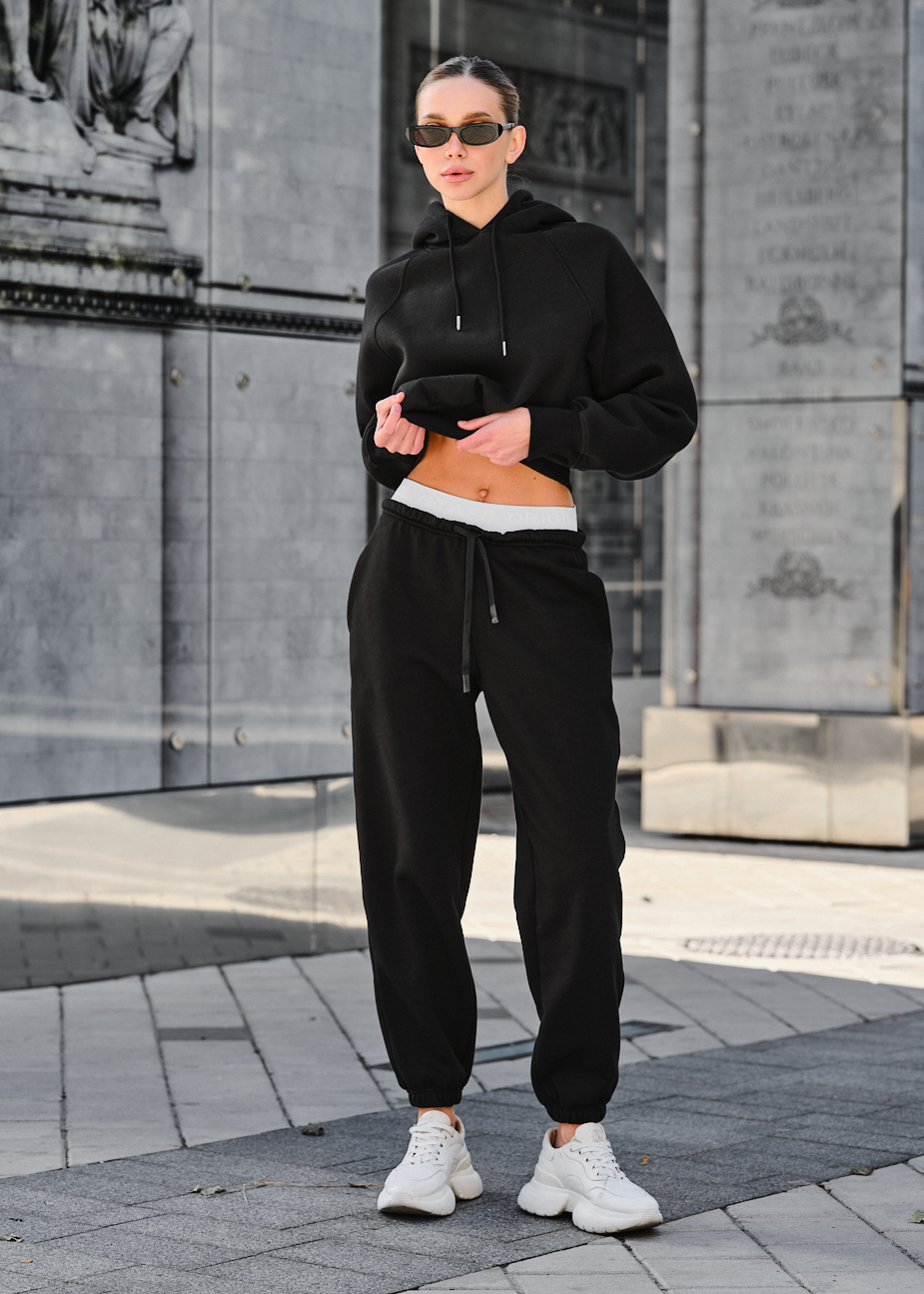 Pantaloni de trening de damă Staff lar black fleece