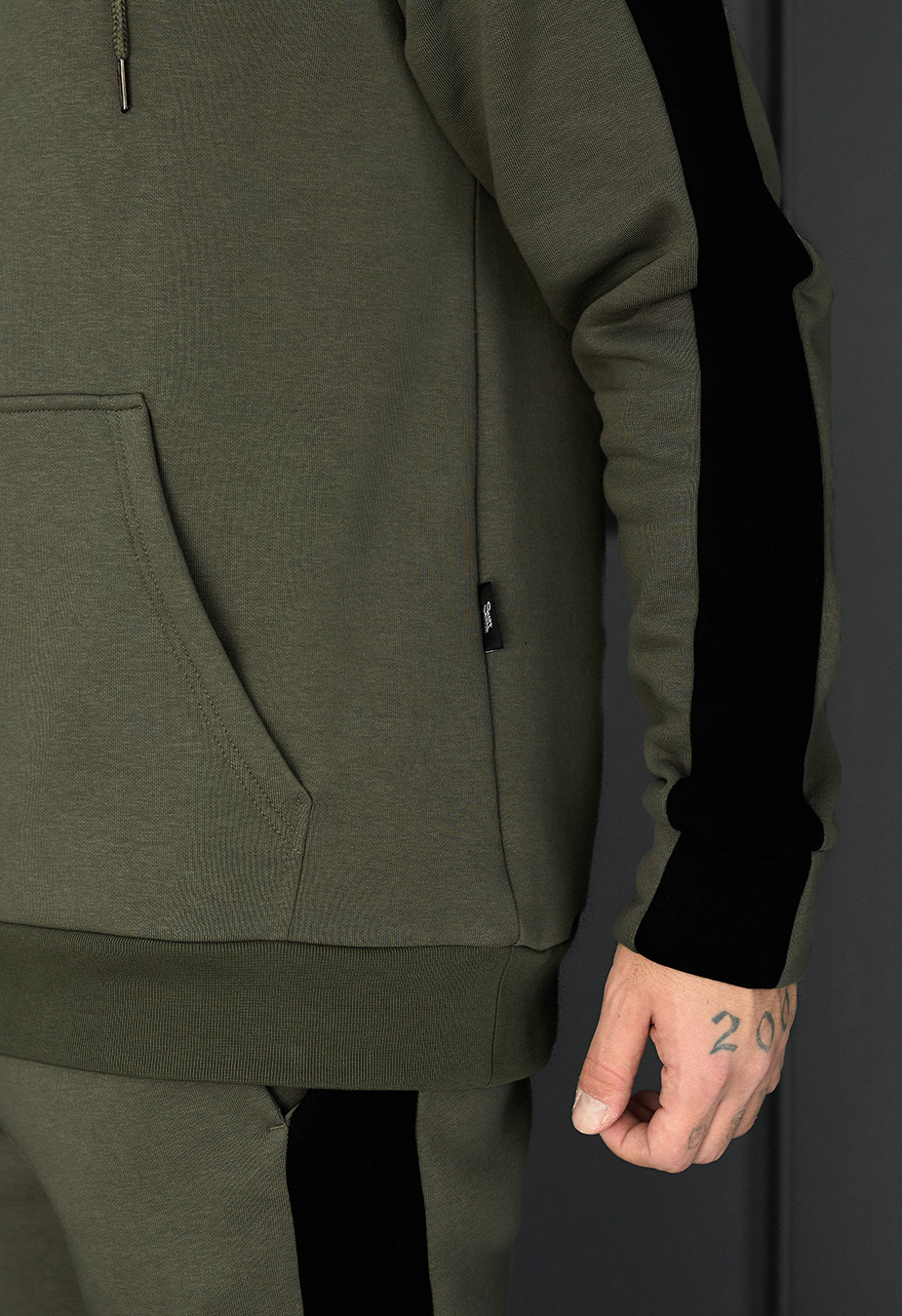 Costum de trening Staff lo khaki & black fleece