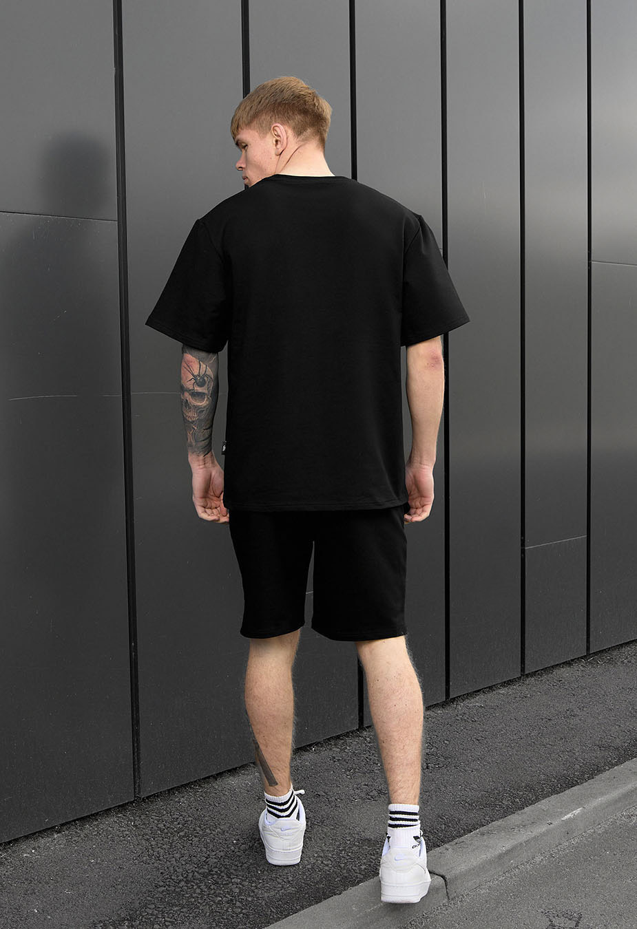 Set de vară tricou + pantaloni scurți Staff ra black oversize