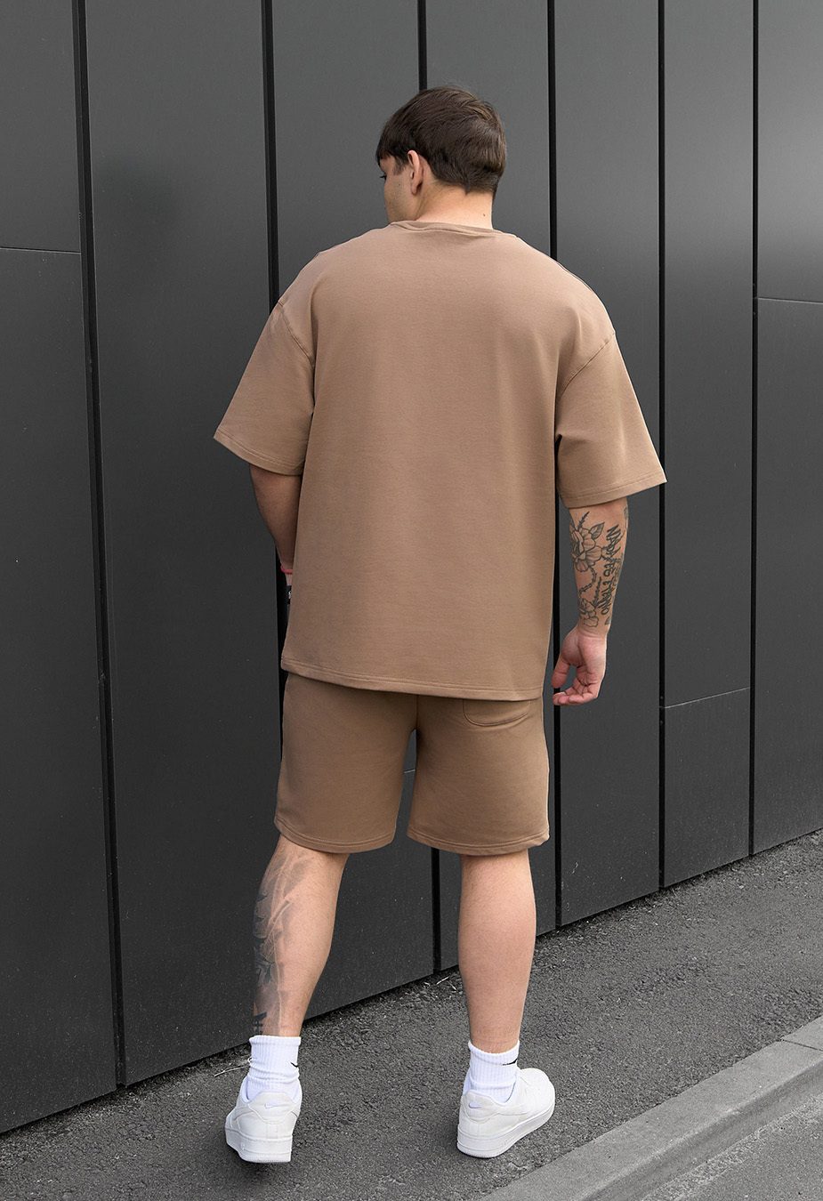 Set de vară tricou + pantaloni scurți Staff no brown oversize