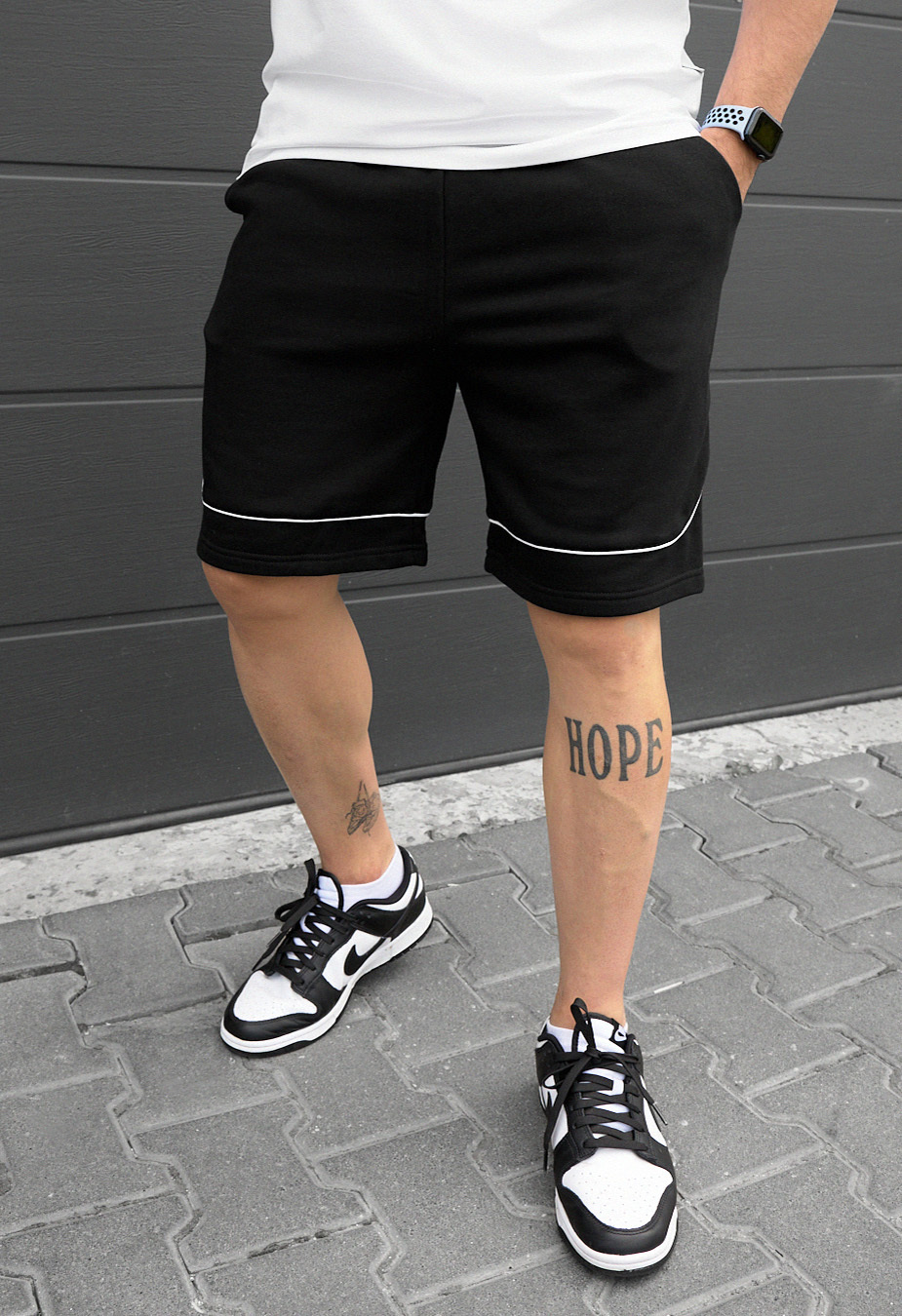 Pantaloni scurți tricotați Staff ry black