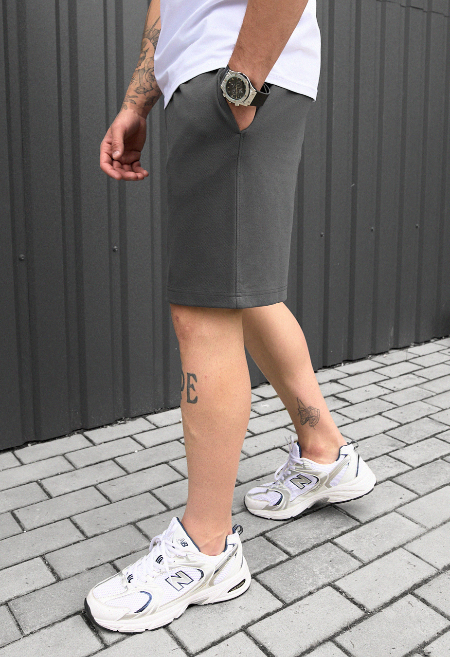 Pantaloni scurți tricotați Staff dv gray