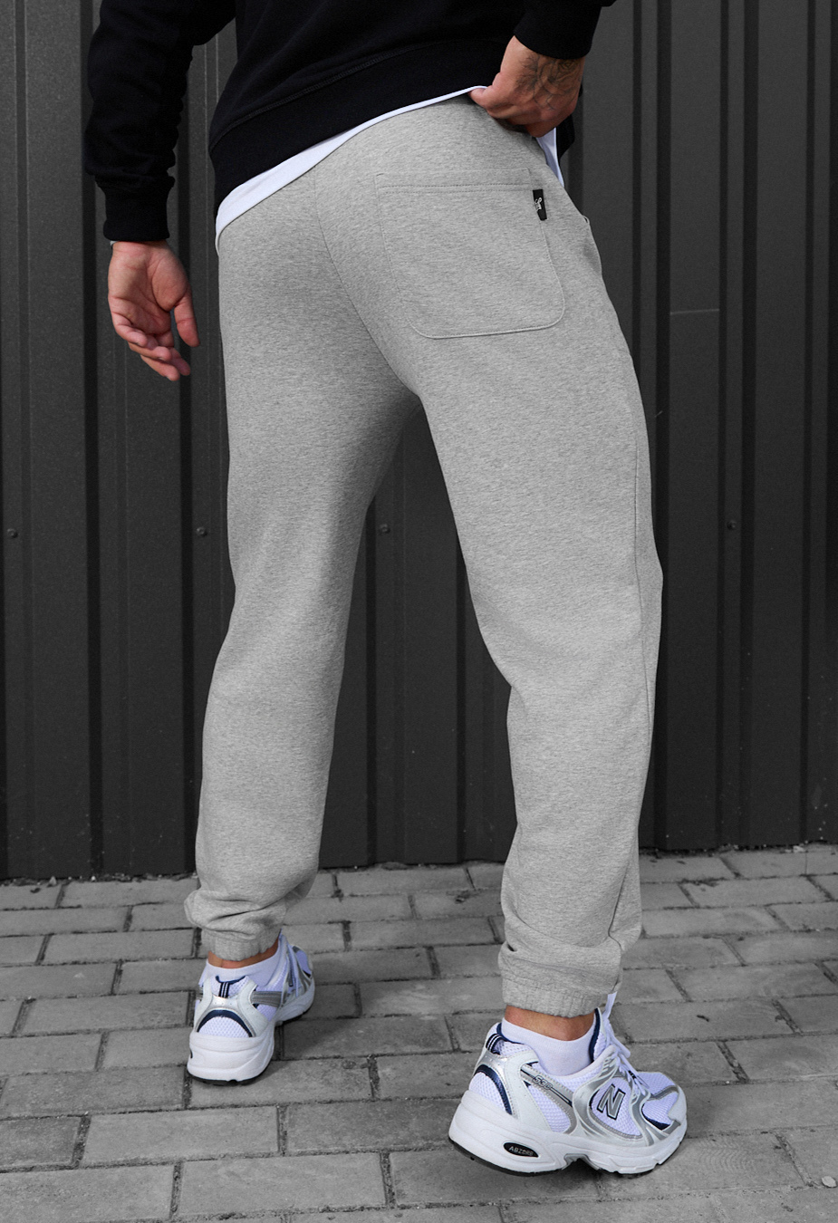 Pantaloni de trening Staff logo gray melange