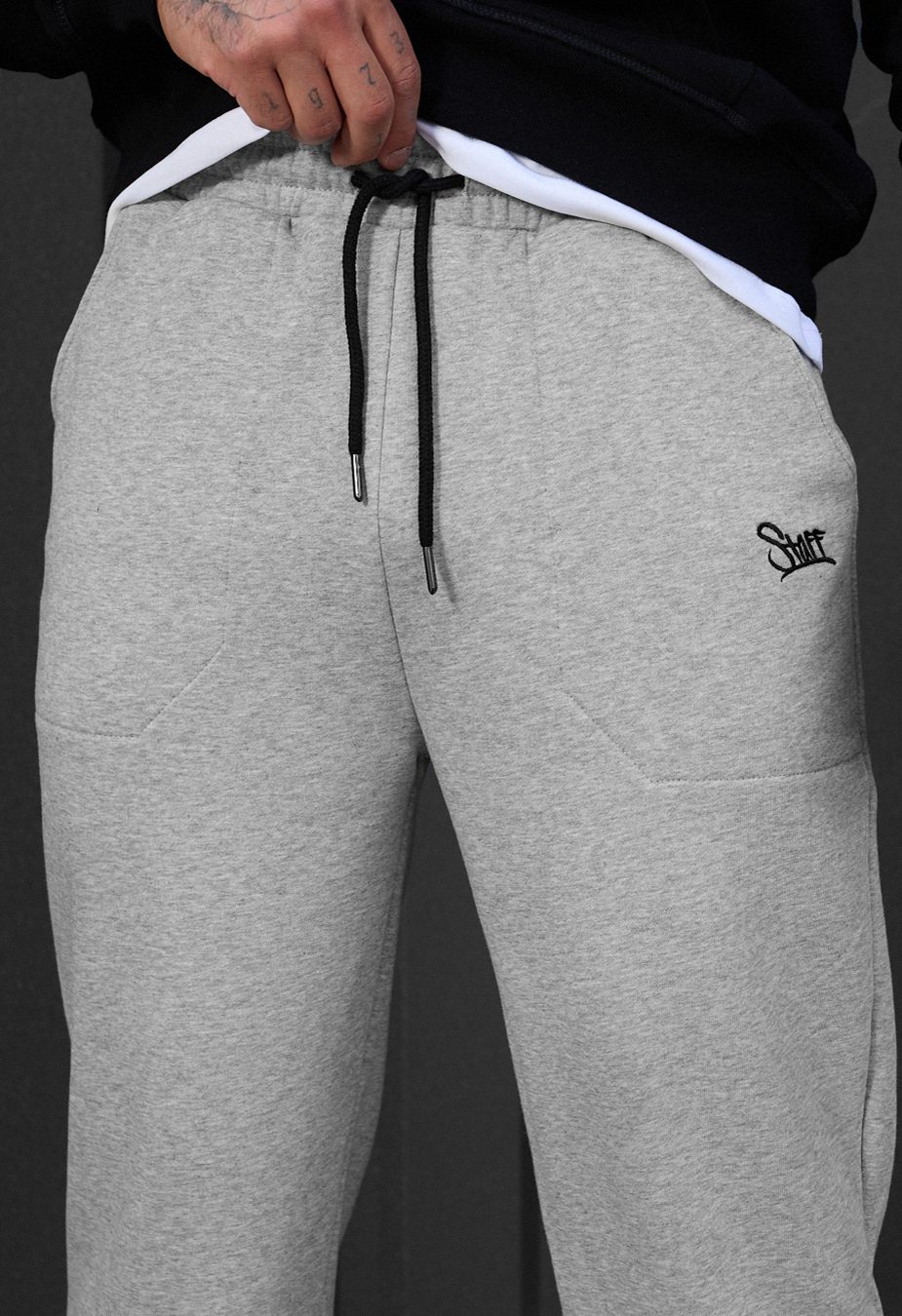 Pantaloni de trening Staff logo gray melange