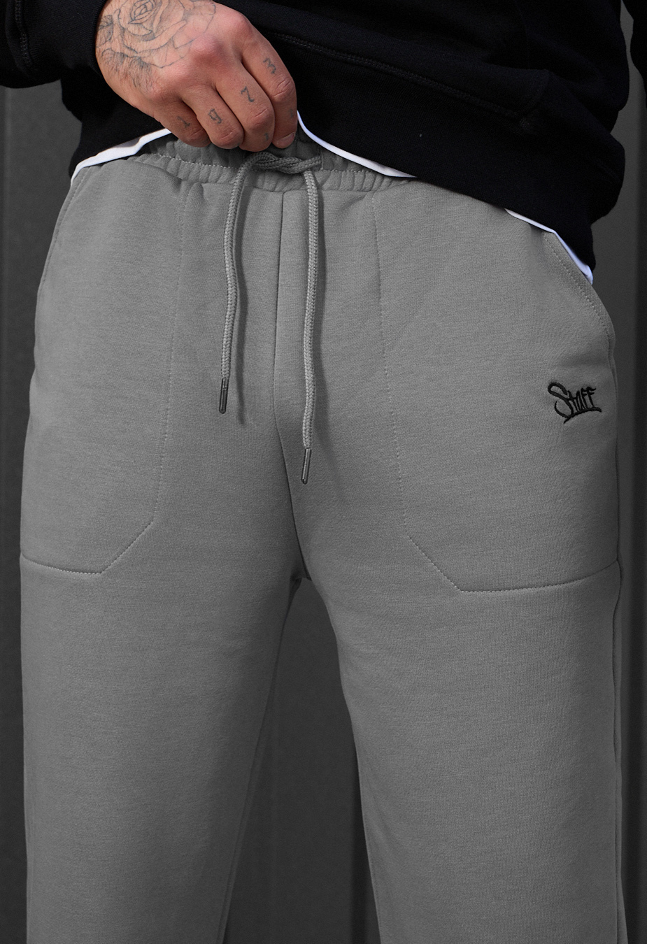 Pantaloni de trening Staff logo gray