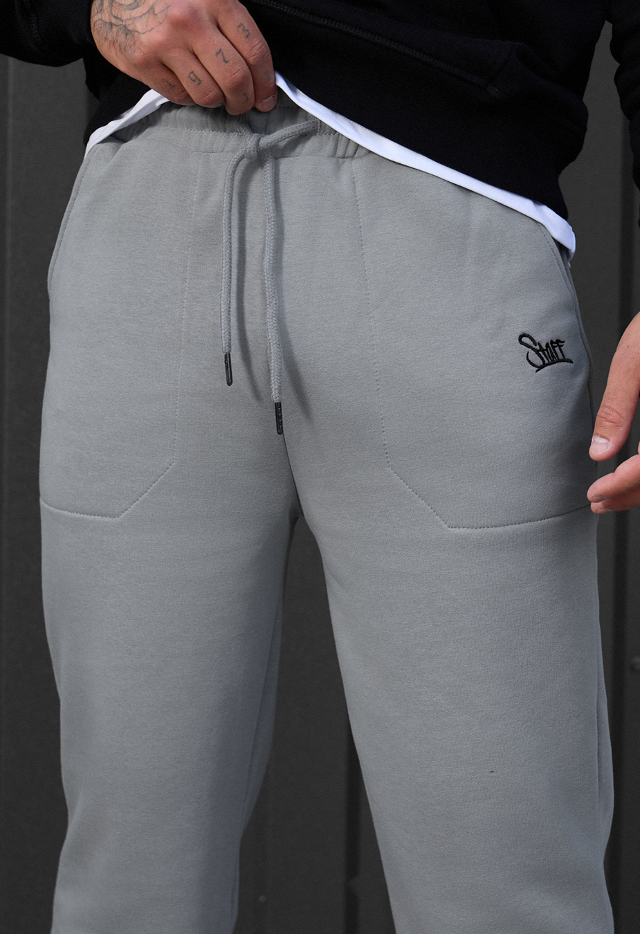 Pantaloni de trening Staff logo light gray