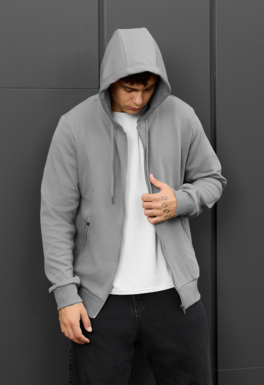 Hanorac Staff se gray zip